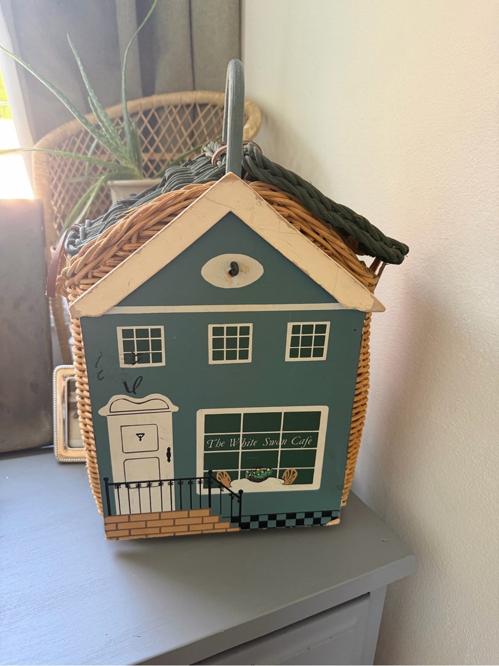 Teal Cottage Decorative house Basket - Home Accents